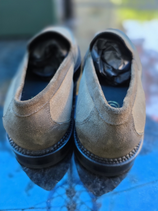 Aimé Leon Dore x New Balance 550 Aime Leon Dore Oliva Suede Penny Loafers